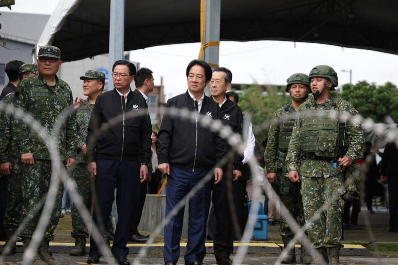 Lai Ching-te ha visitado una base del Ejército de Tierra en el condado de Yilan (Foto: CNA)