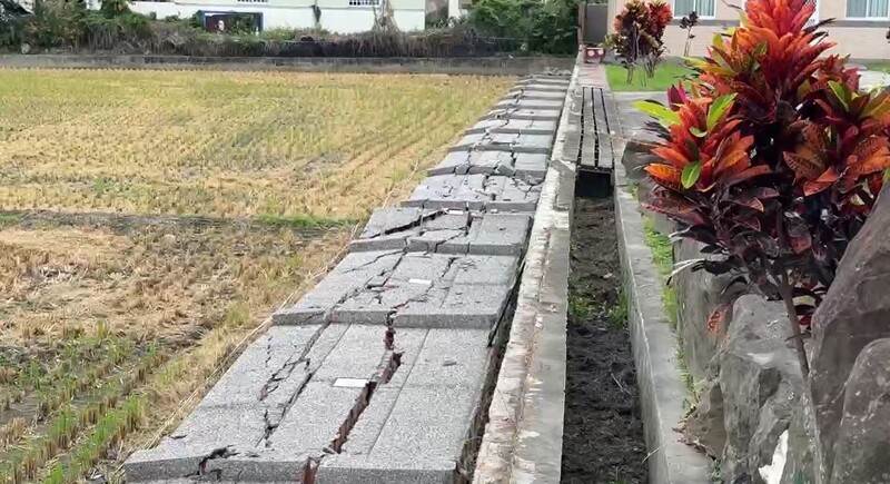 El terremoto de Taitung dejó daños visibles (Foto: CNA)