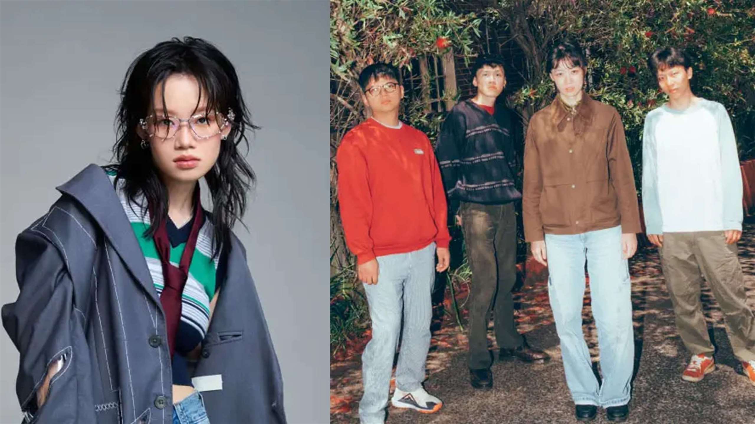 La cantante taiwanesa Andr (izqda.) y la banda Soy Difícil (dcha.), miembros de la delegación que viajó a Tailandia para promover la industria musical taiwanesa. (Foto: Taiwán Beats)