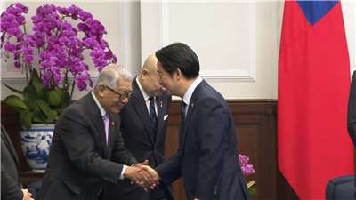 Lai Ching-te saluda a parlamentarios japoneses (Foto: captura de vídeo)