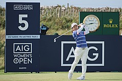 La golfista taiwanesa Hsu Wei-ling (徐薇淩) tuvo un muy buen  desempeño en el Abierto Británico Femenino de Golf y alcanzó una nueva posición del ranking mundial que le permite participar en el torneo Corona Internacional. (Foto: CNA)