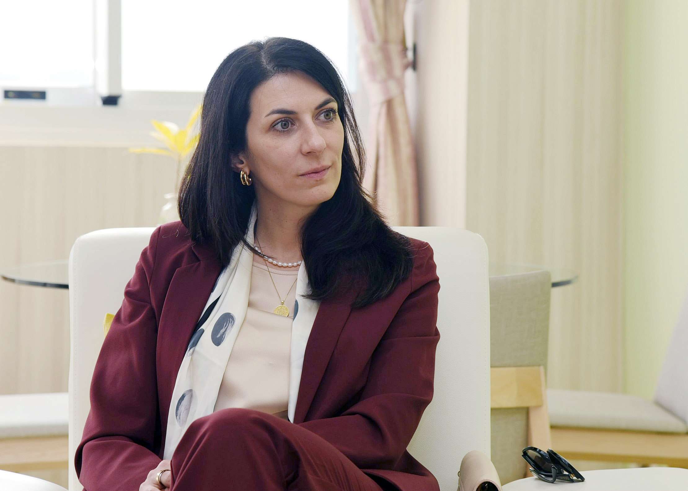 Markéta Pekarová Adamová visita Rti para una entrevista (Foto: Rti)