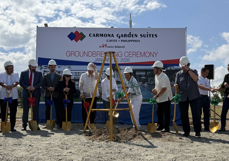 Inicio de la construcción del hotel-jardín Carmona en el sur de Luzón, Filipinas, por parte de un grupo taiwanés (Foto: CNA)