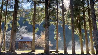 Hermoso "humo" vespertino en la granja Wuling de Taichung (Foto: captura de vídeo)