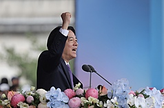 Lai Ching-te durante un momento del discurso del Doble Diez 2026 (Foto: CNA)