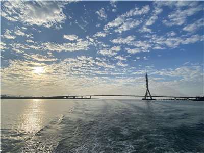 El gran puente de Tamsui está pronto a inaugurarse. (Foto: Rti)