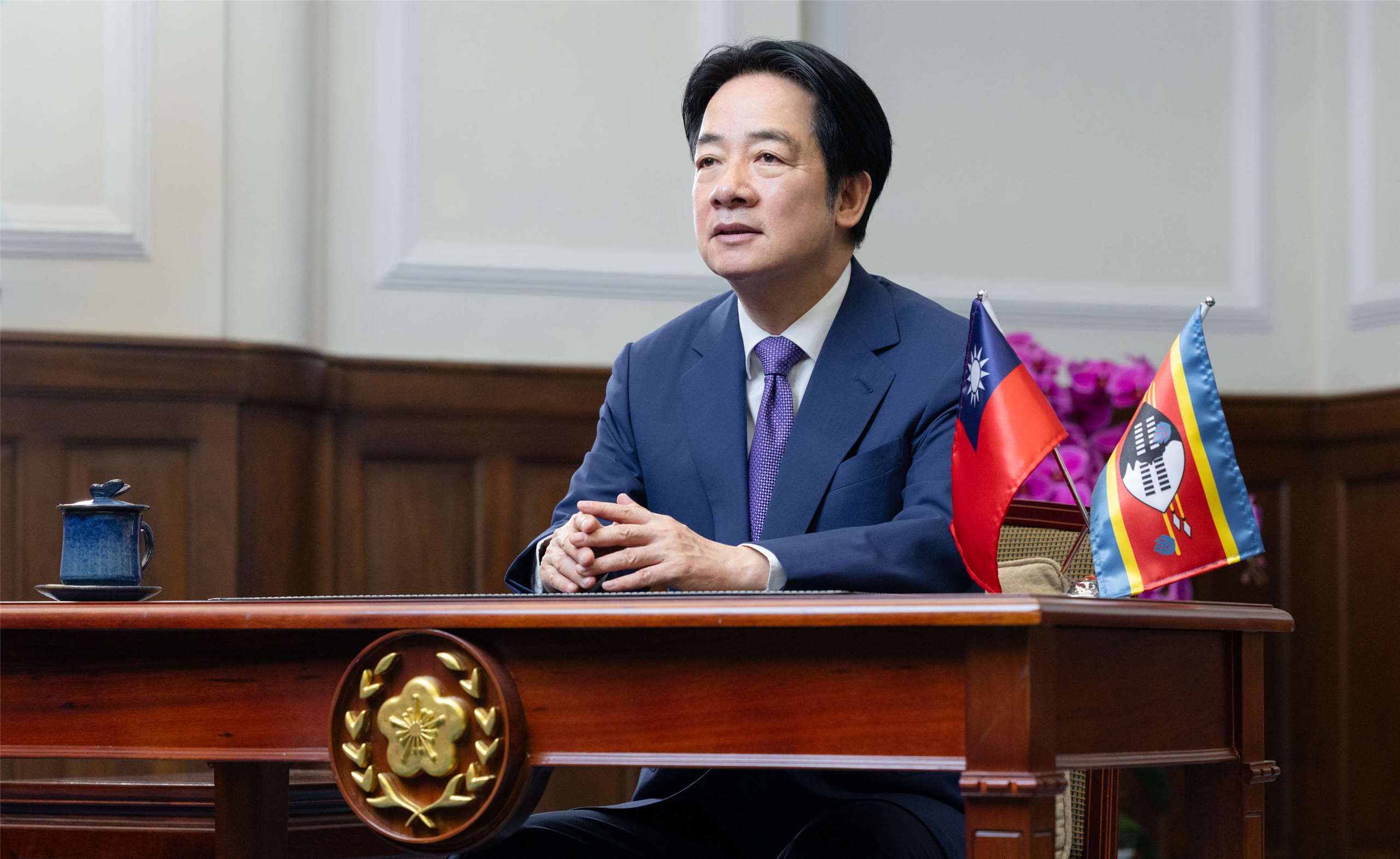 Lai Ching-te se dirige a Esuatini en un vídeo pregrabado (Foto: Oficina Presidencial)