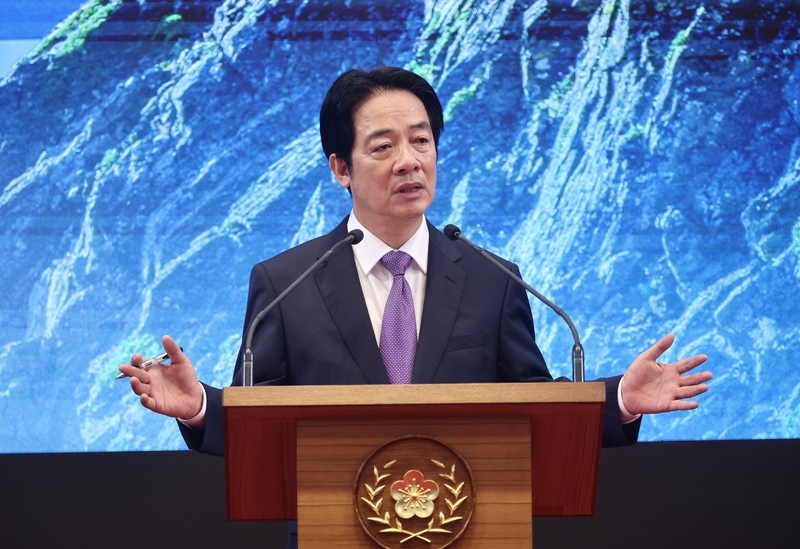 Lai Ching-te sigue rechazando cualquier entendimiento con China continental y mantiene su posición de que la República de China es soberana y distinguible del continente (Foto: CNA)