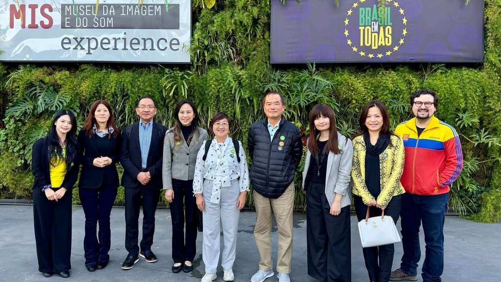 Hsu Chia-ching y su delegación visitan el Museo de la Imagen y el Sonido de São Paulo (Foto: CNA)