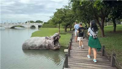 Lago cercano al Museo Chimei, Tainan (Foto: captura de vídeo)