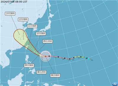 El tifón Bavi sigue fortaleciéndose mientras se aproxima a Taiwán (Infograma: Oficina Nacional de Meteorología)