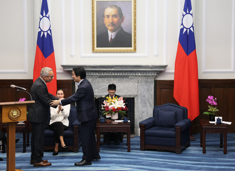 Lai Ching-te recibe a ponentes del Foro Ketagalan 2026 (Foto: CNA)