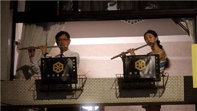 Músicos en la calle Zhongzheng de Chiayi (Foto: captura de vídeo)