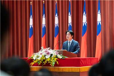 Lai Ching-te presidió la ceremonia de inauguración de la «Clase de Educación Avanzada para Oficiales de las Fuerzas Armadas» en la Universidad de Defensa Nacional (Foto: Oficina Presidencial)
