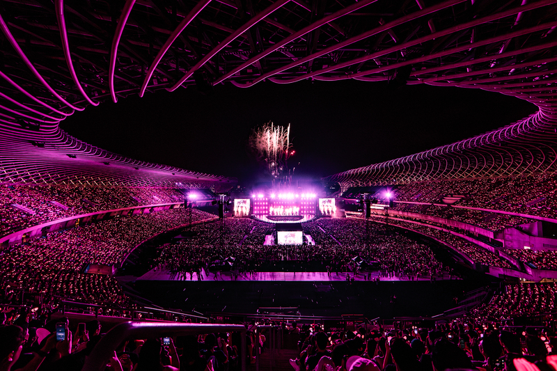 Le groupe coréen "BLACKPINK" en concert à Kaohsiung (photo fournie par Live Nation Taiwan)