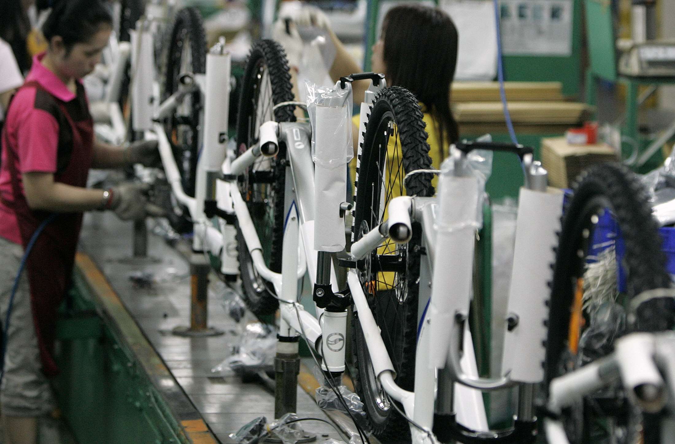 Une chaîne de production de vélos Giant à Taichung (Photo Reuters)