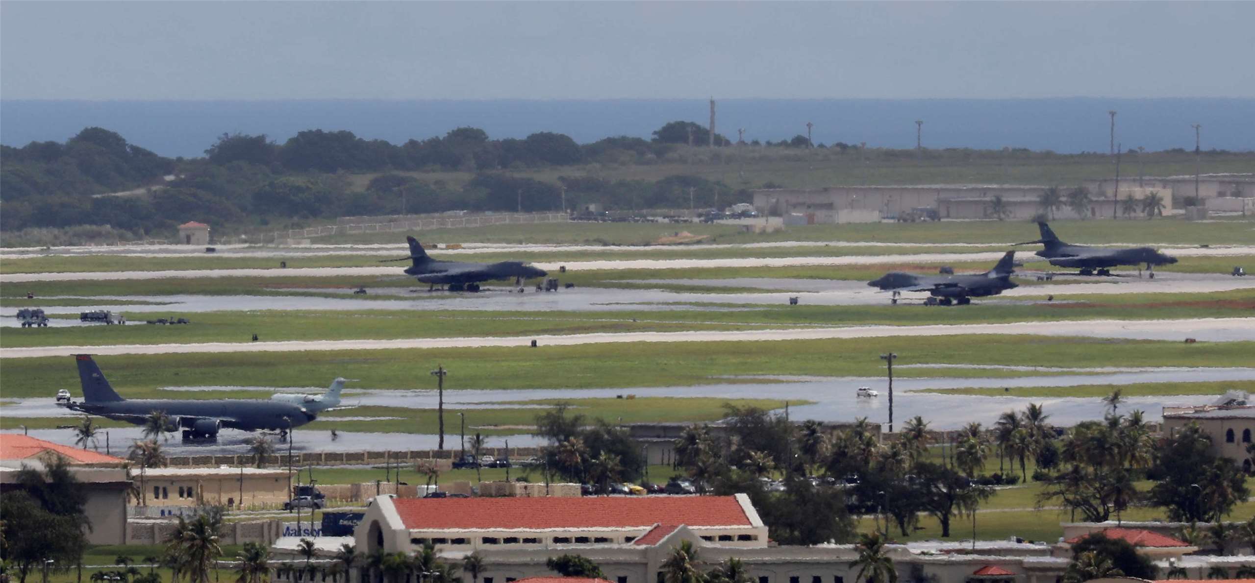 La base aérienne Andersen de l'United States Air Force sur l'île de Guam (Image : Reuters)