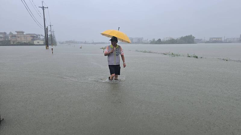 Inondations à Yilan (photo CNA)
