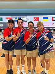 L'équipe féminine de bowling a remporté une médaille d'or aux Jeux Deaflympics de Tokyo 2025 (photo CNA)