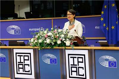 La vice-présidente de Taïwan, Hsiao Bi-khim (蕭美琴), participe à la réunion annuelle de l'Alliance interparlementaire sur la Chine (IPAC) au Parlement européen à Bruxelles le 7 novembre (photo : site officiel de l'IPAC)