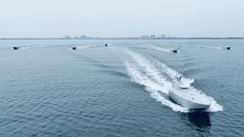 Le fabricant taïwanais Thunder Tiger réussit un test d’essaim de six navires de surface autonomes (photo CNA fournie par le fabricant)