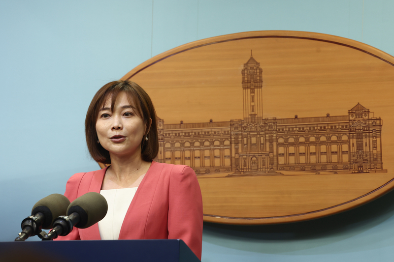 La porte-parole du bureau présidentiel Karen Kuo a sévèrement condamné Pékin de tenter de porter atteinte à l'ordre international (photo, CNA)