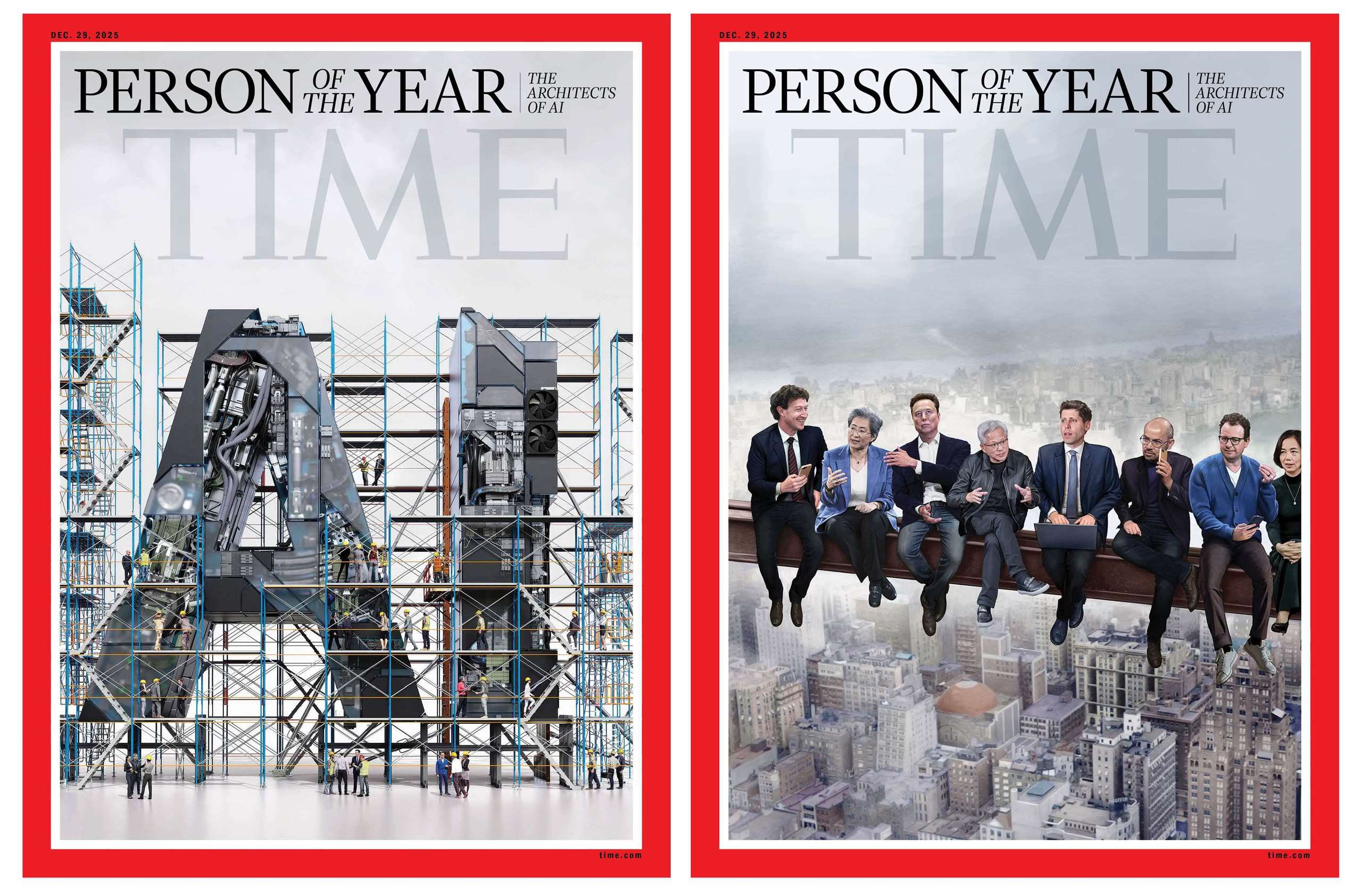 Les patrons de NVIDIA et d’AMD nommés parmi les personnalités de l’année du Time  (source: compte X@TIME)