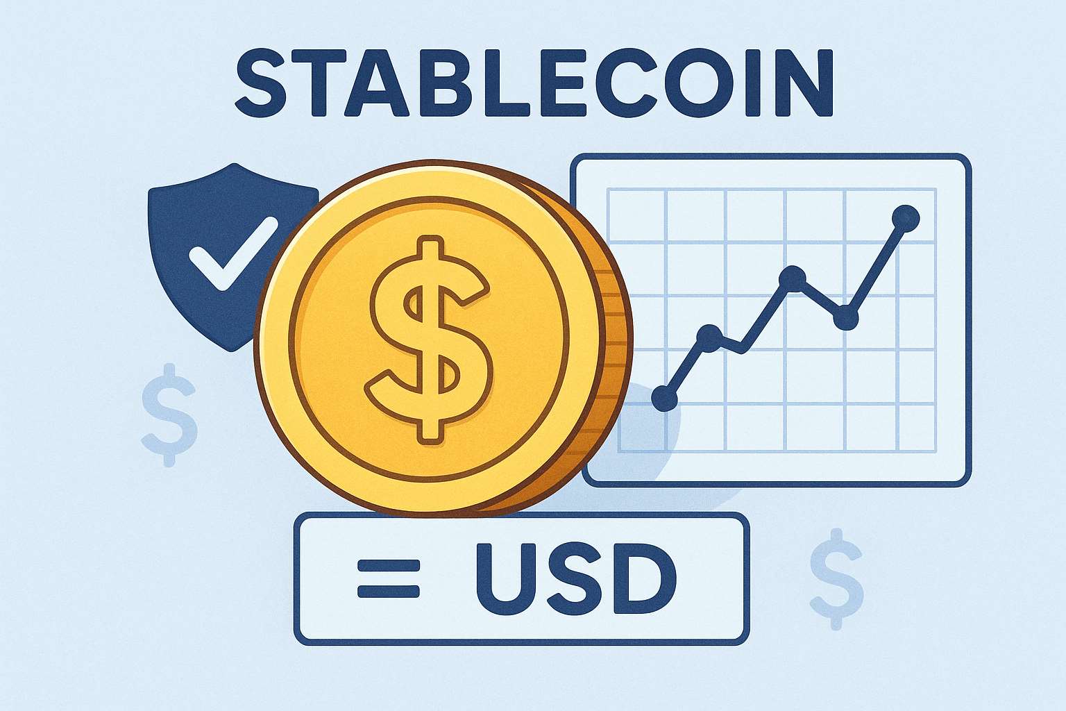 Cryptomonnaie stable (illustration, IA)