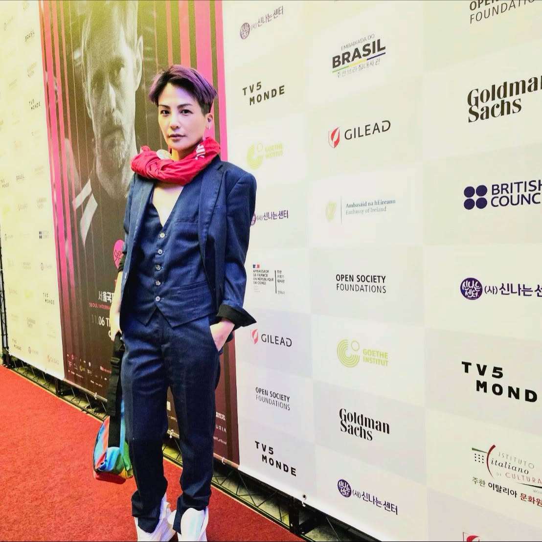 Wang Ann-Jiun (王安頤 ) en Corée du Sud pour le festival du film SIPFF où le court-métrage "Stay Hot Stay Chill" a été primé (photo : aimable crédit) (faire défiler pour plus de photos)