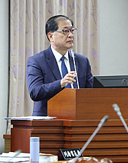 Le ministre de la Justice Cheng Ming-chien (鄭銘謙) (photo CNA)
