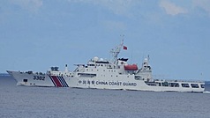 Un navire des garde-côtes chinois pénètre dans la zone contingüe des îles Pratas (photo, CNA))