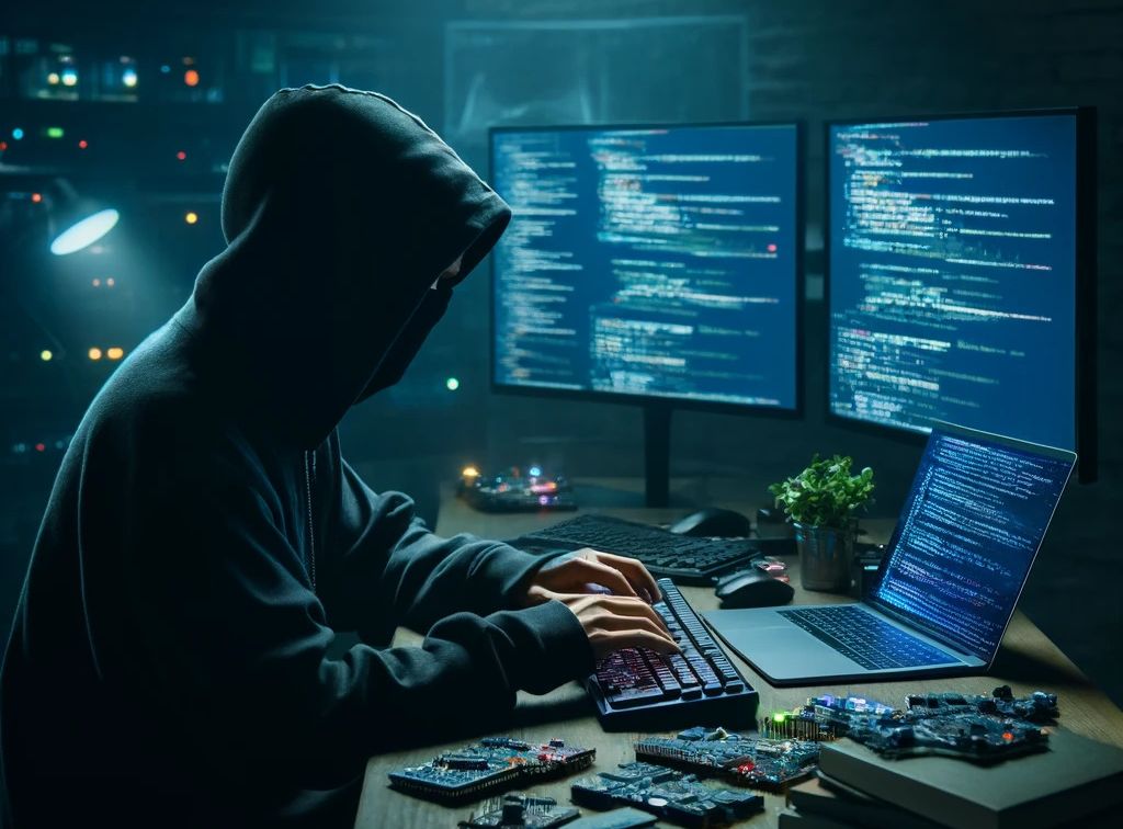 Illustration pirate informatique (réalisée par IA)