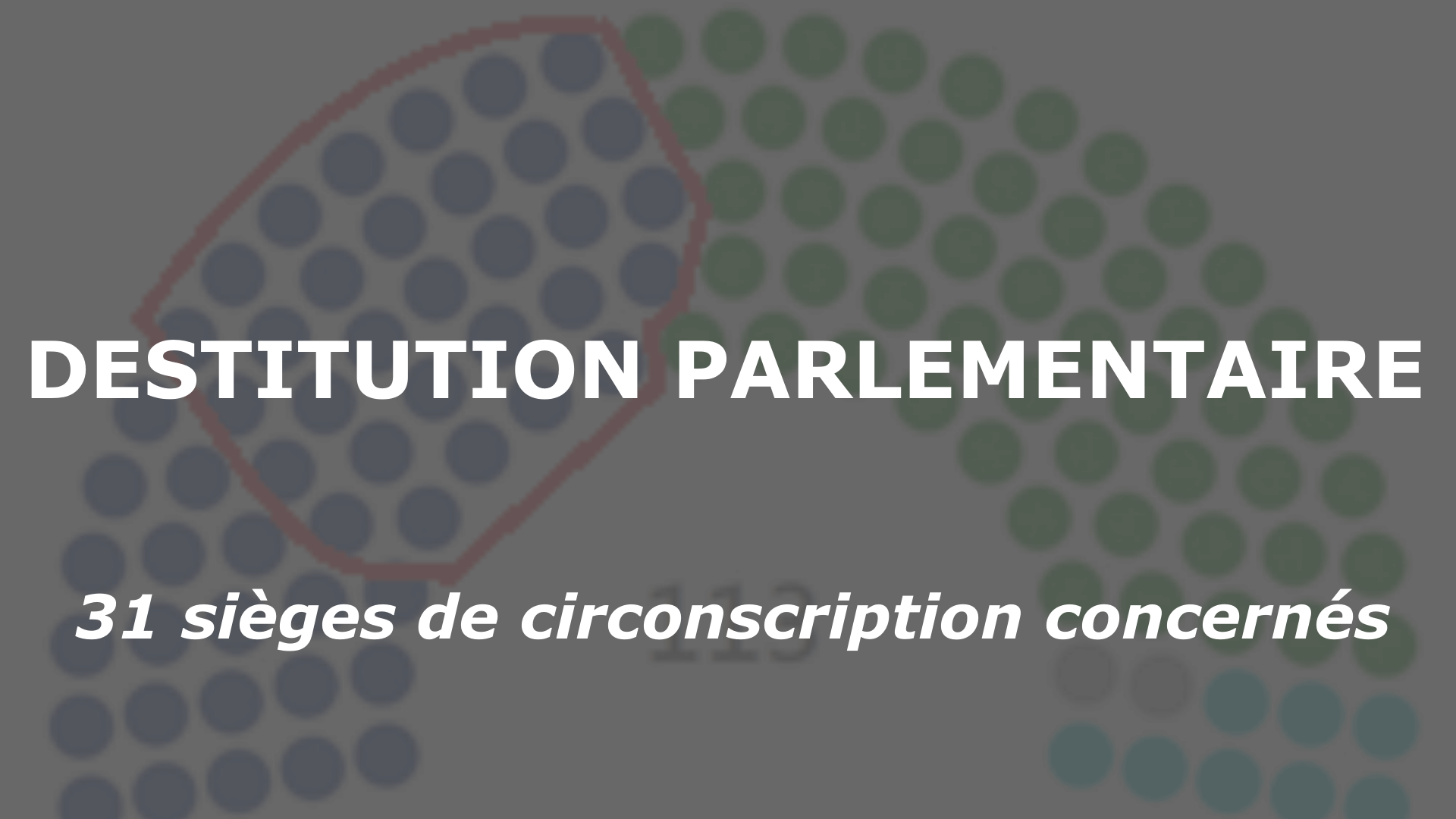 Destitution parlementaire à Taïwan: 31 sièges de circonscription visés (illustration Rti)