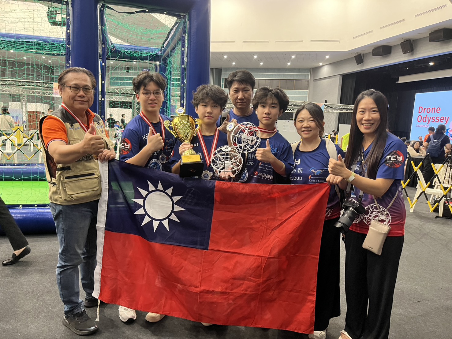 Taïwan termine vice-champion de football de drones à Singapour (photo: FB de l'association taiwanaise du développement compétitif)