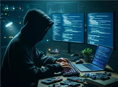 Illustration pirate informatique (réalisée par IA)