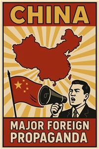 Image d'illustration sur la propagande chinoise (Image IA)
