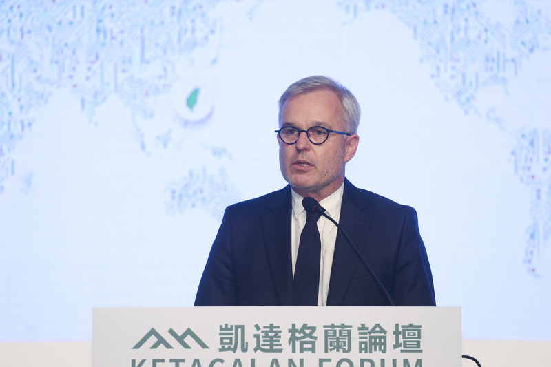 François de Rugy s'exprime au Forum Ketagalan (photo CNA)