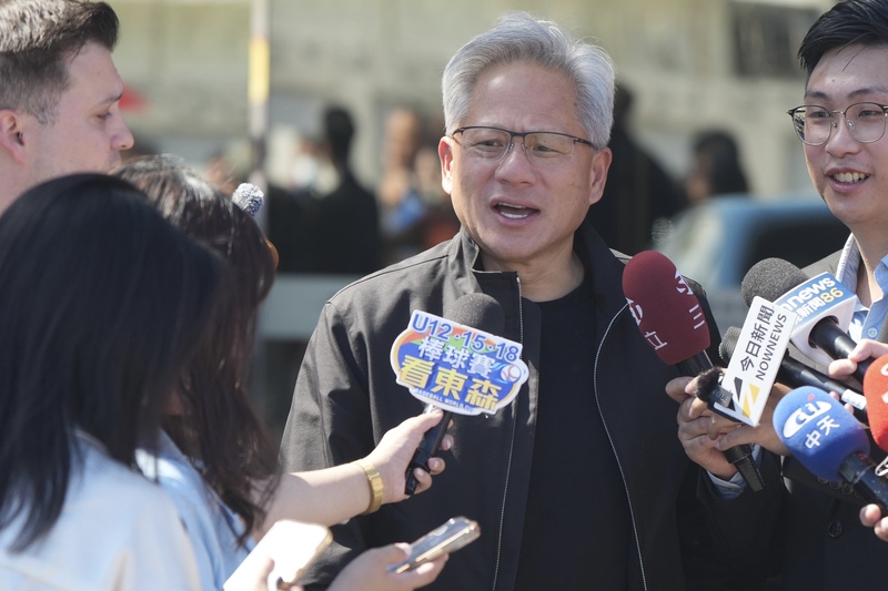 Jensen Huang à Taïwan (Photo CNA)