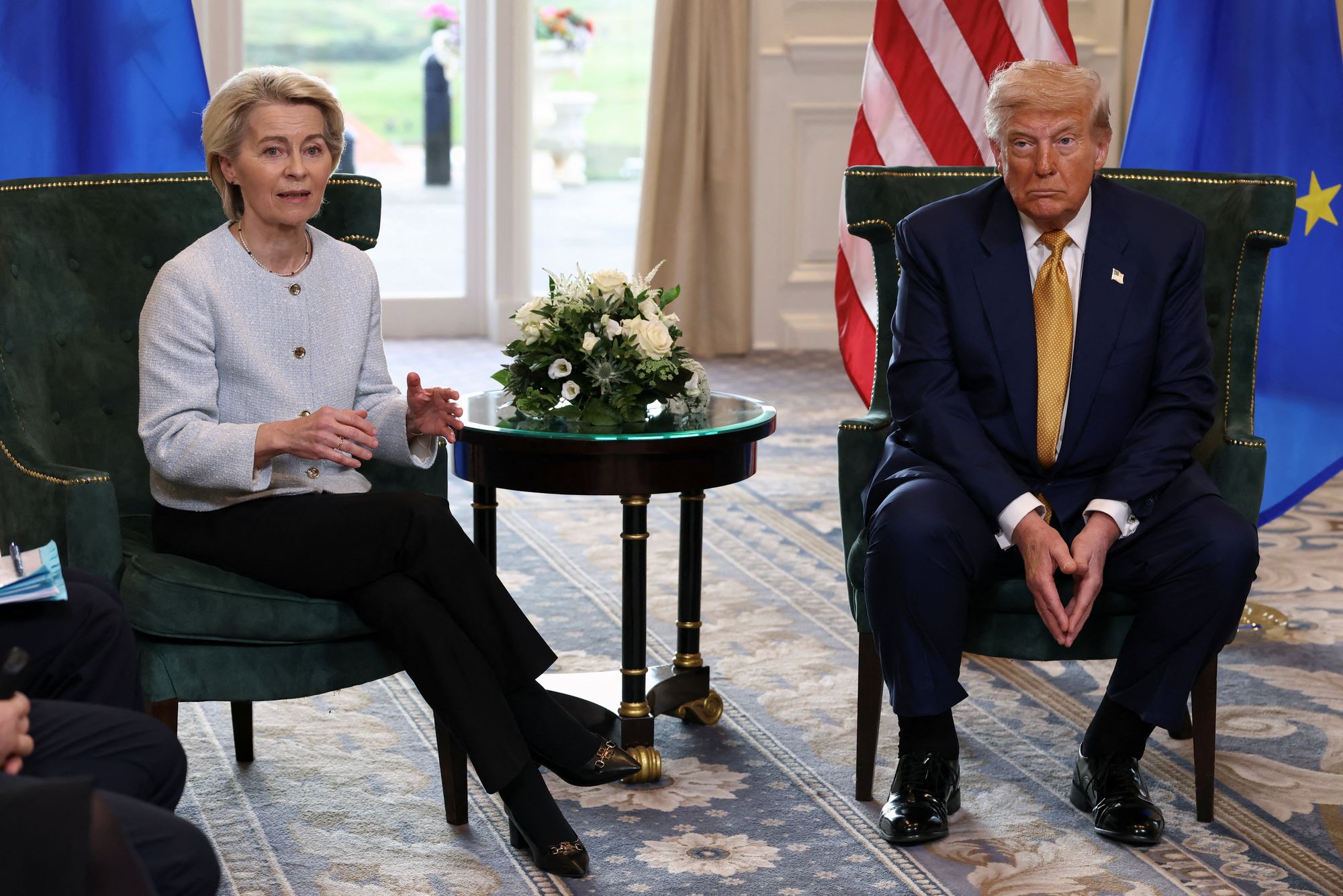Ursula Gertrud von der Leyen et Donald Trump (Photo Reuters)