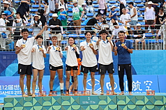 L'équipe Chinese Taipei (Taïwan) de Korfbal a remporté  la médaille d'or des Jeux mondiaux (photo : CNA)