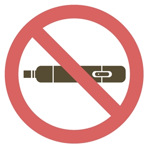 Interdiction de cigarette électronique (Image d'illustration)
