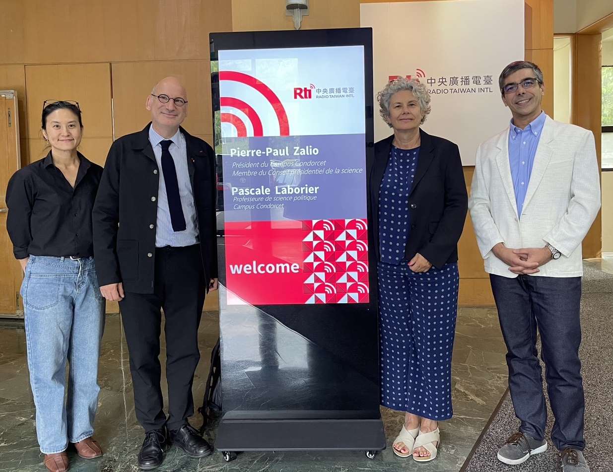 Pierre-Paul Zalio, président du campus Condorcet et la professeure Pascale Laborier, invités à Radio Taïwan International