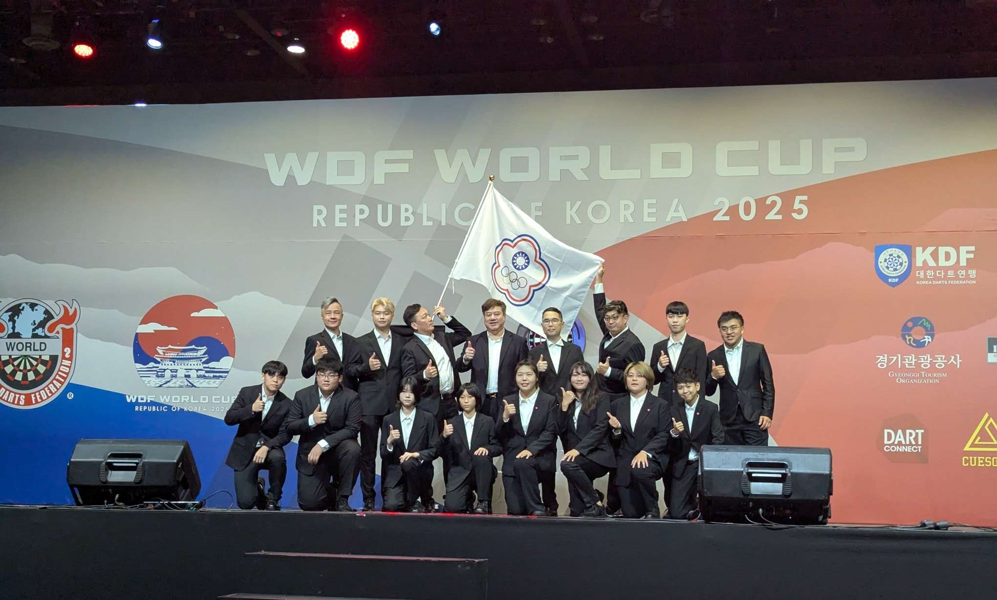 Délégation taïwanaise à la coupe du monde des fléchettes (photo WDF)