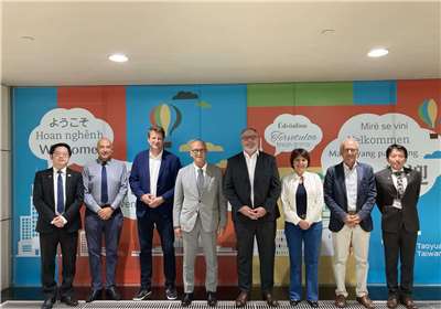 Une délégation sénatoriale française dirigée par Rachid Temal (4e à d.) visite  Taïwan du 14 au 19 septembre (photo : MOFA)