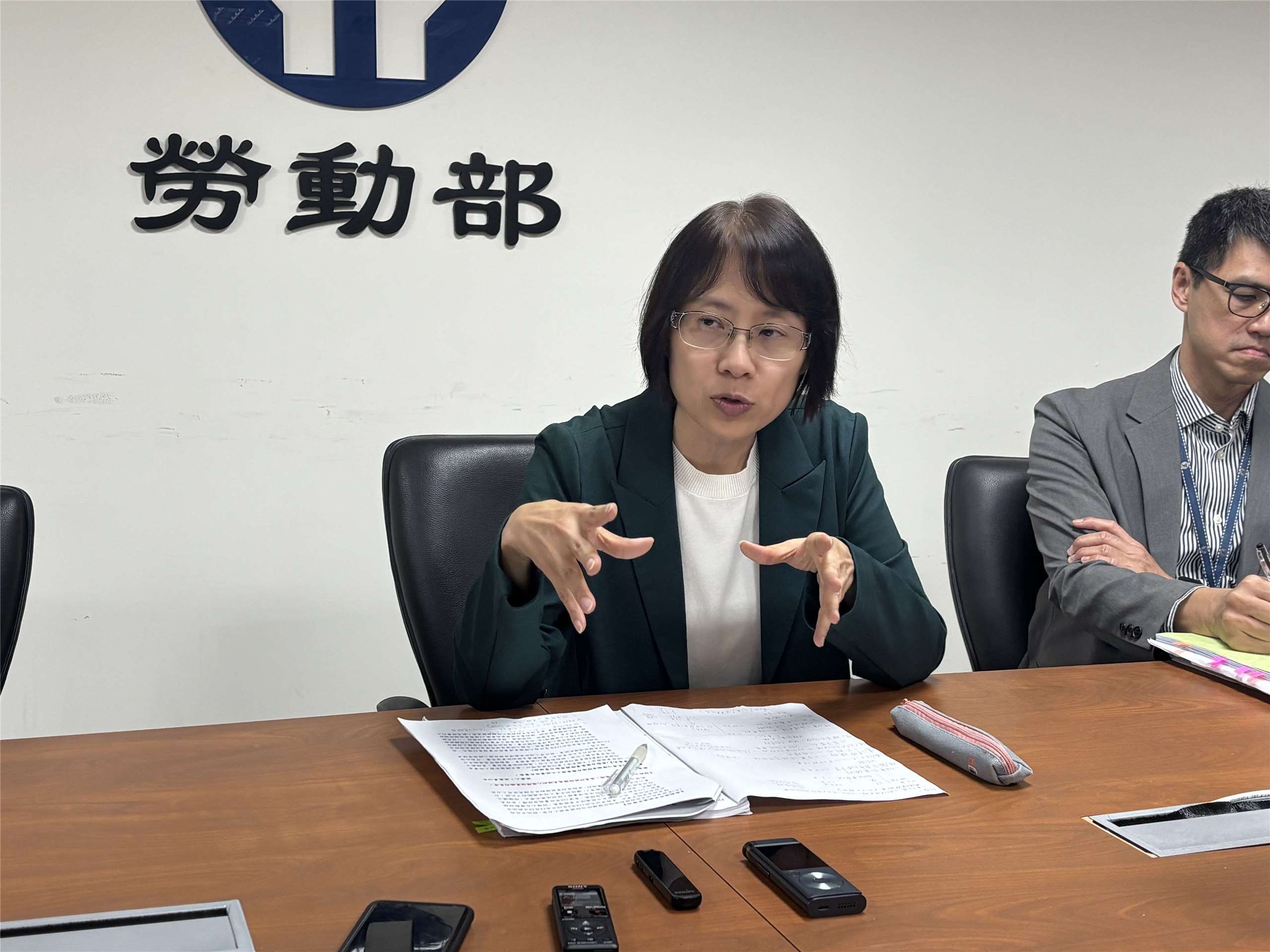 La directrice générale de l'Agence du développement de la main-d'œuvre au sein du ministère du Travail Lydia Huang (黃齡玉) (Image : RTI)