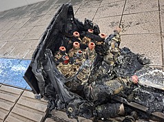 Des cocktails Molotov fabriqués par Chang Wen (Photo Police de Taipei)
