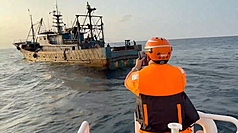 JLe capitaine chinois Wu du bateau de pêche « Min Lian Yu 60138 » expulsé de Taïwan par les garde-côtes le 8 janvier (Photo CNA)