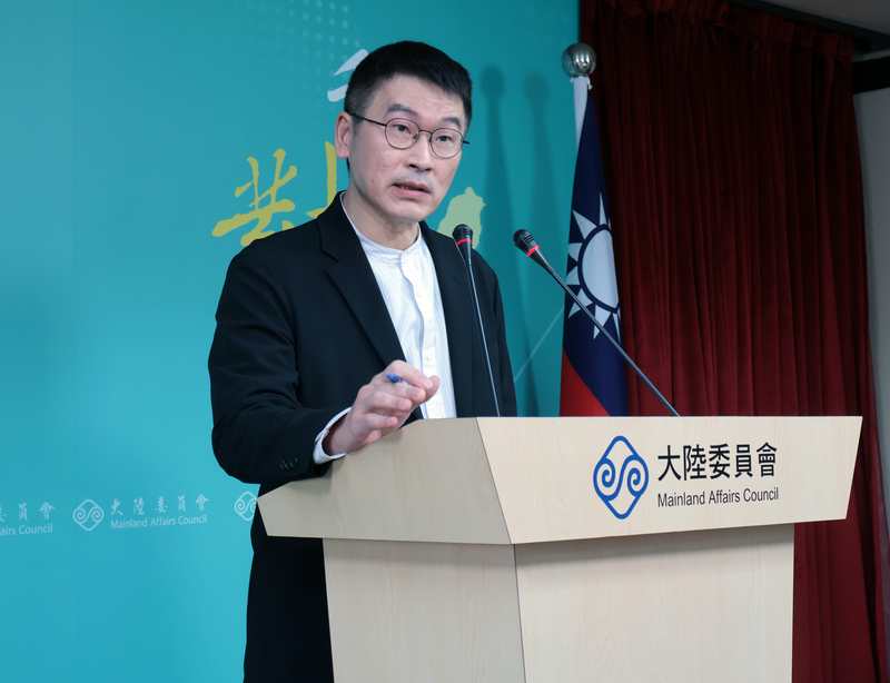 Le porte-parole et vice-président de la Commission ministérielle des affaires continentales de Taïwa (photo, CNA)