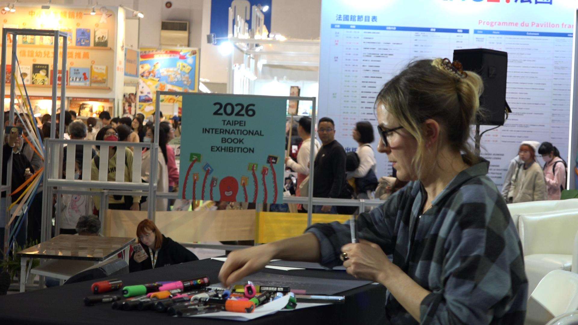 Magali Le Huche au Salon international du livre de Taipei (photo Rti)