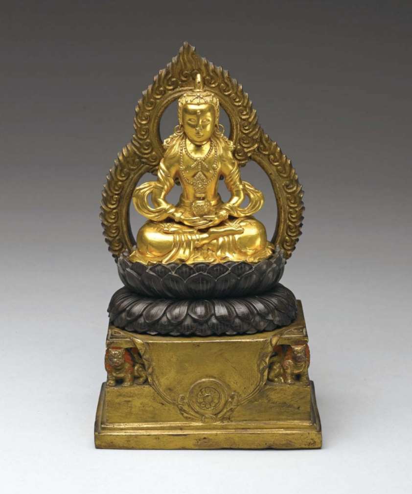 Image 1: Bouddha Amitayus en bronze doré (source MNP)